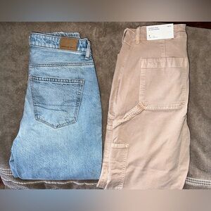 American Eagle Mom jeans and Cargo pants
